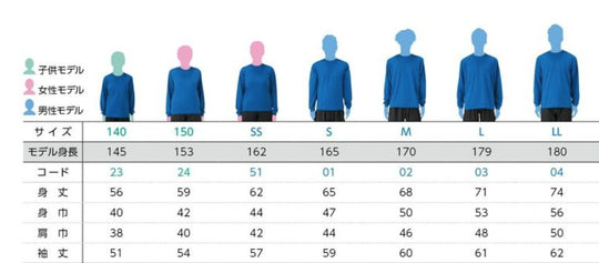 ドライロングスリーブＴシャツ(140cm~)